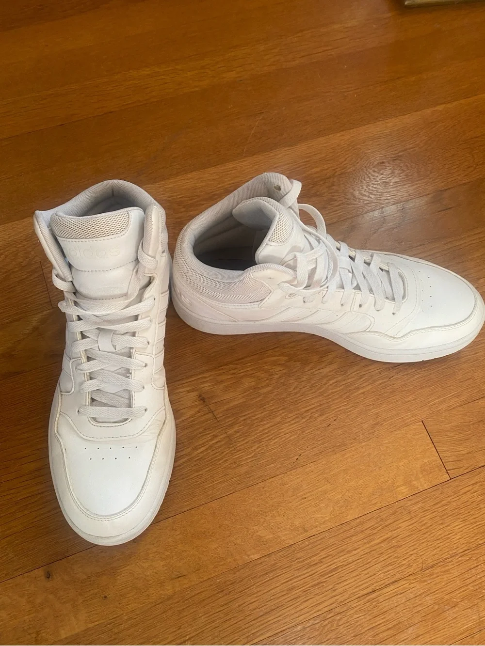 adidas Men's All-White High-Top Sneakers